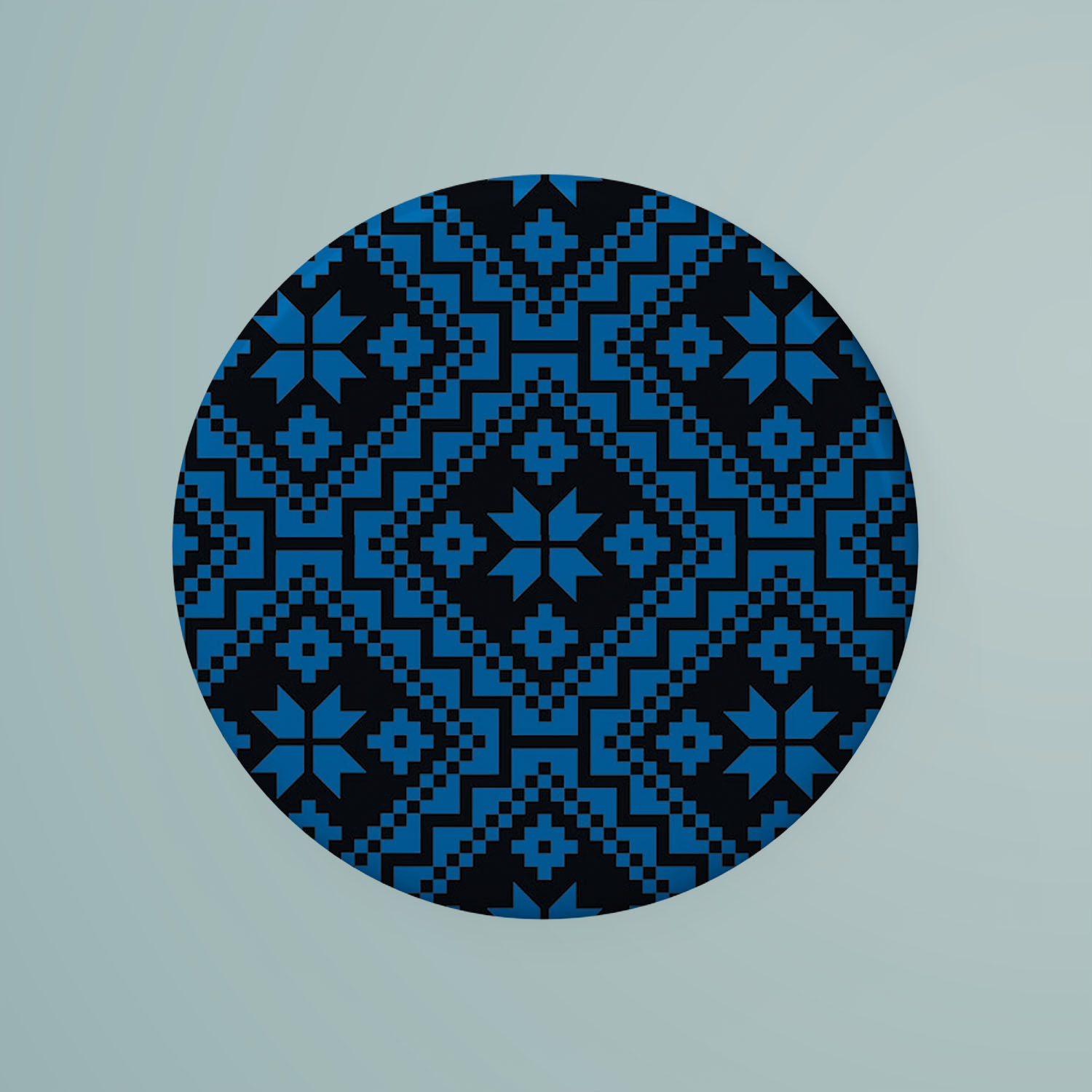 Значак «Арнамент» блакітны