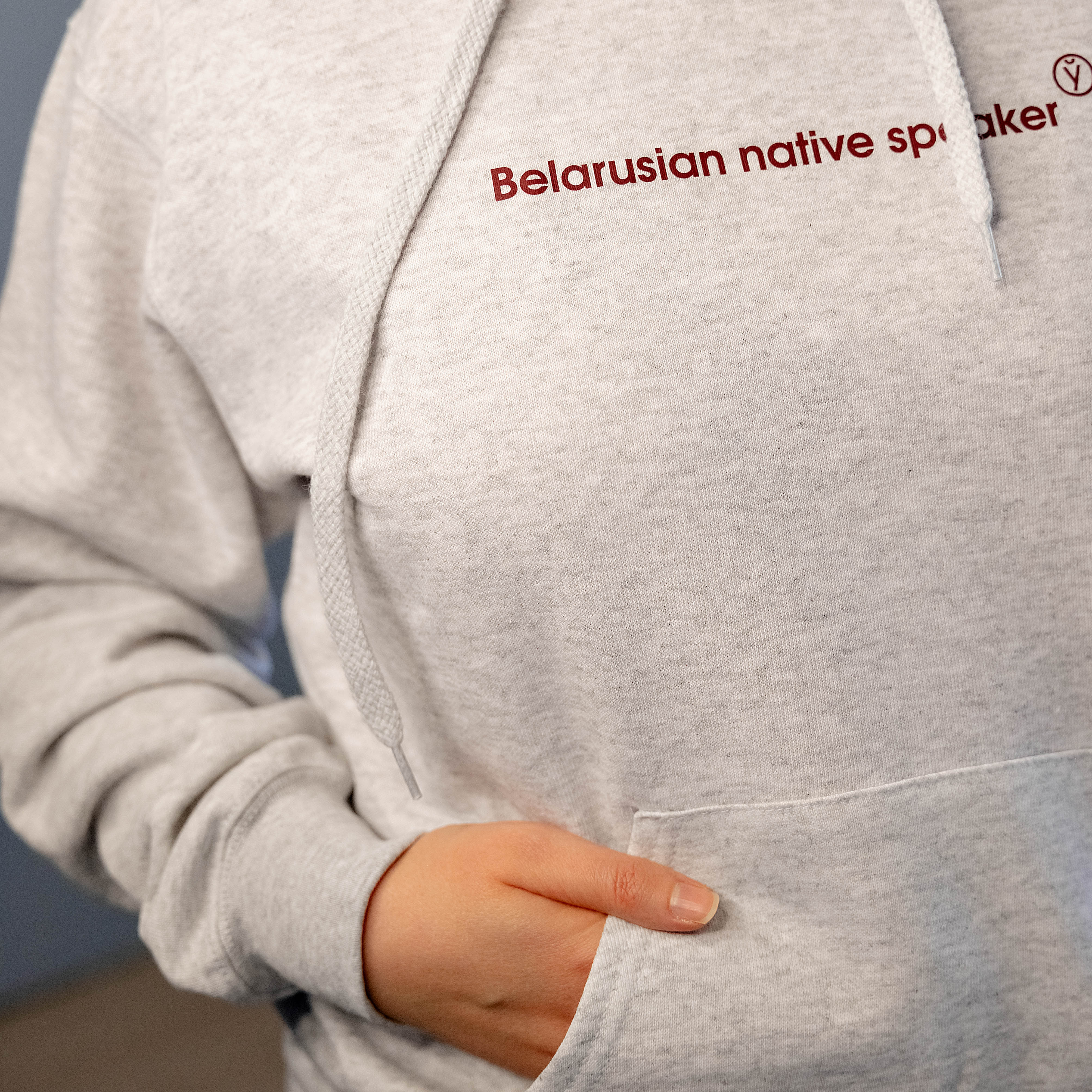 Жаночае худзі «Belarusian native speaker» з каптуром