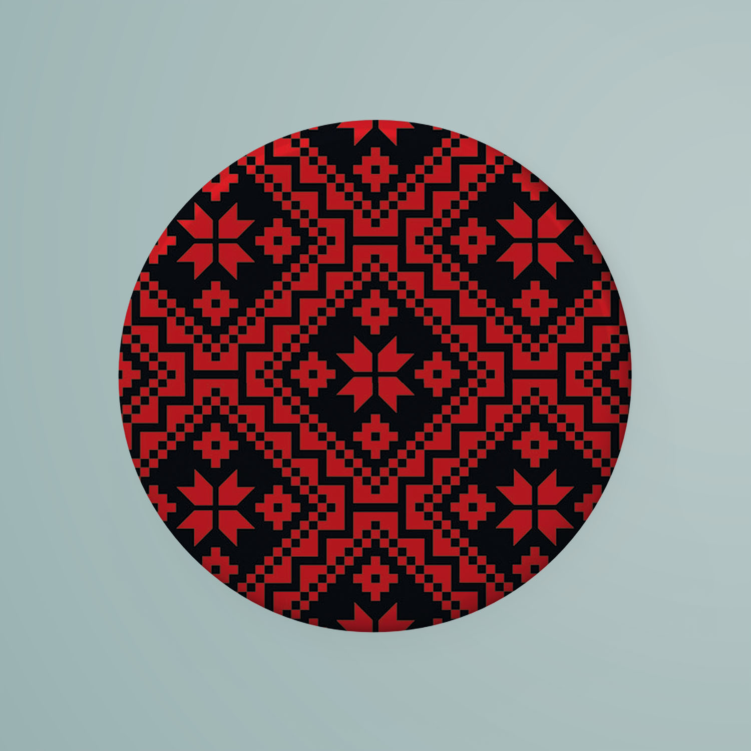 Значак «Арнамент» чырвоны